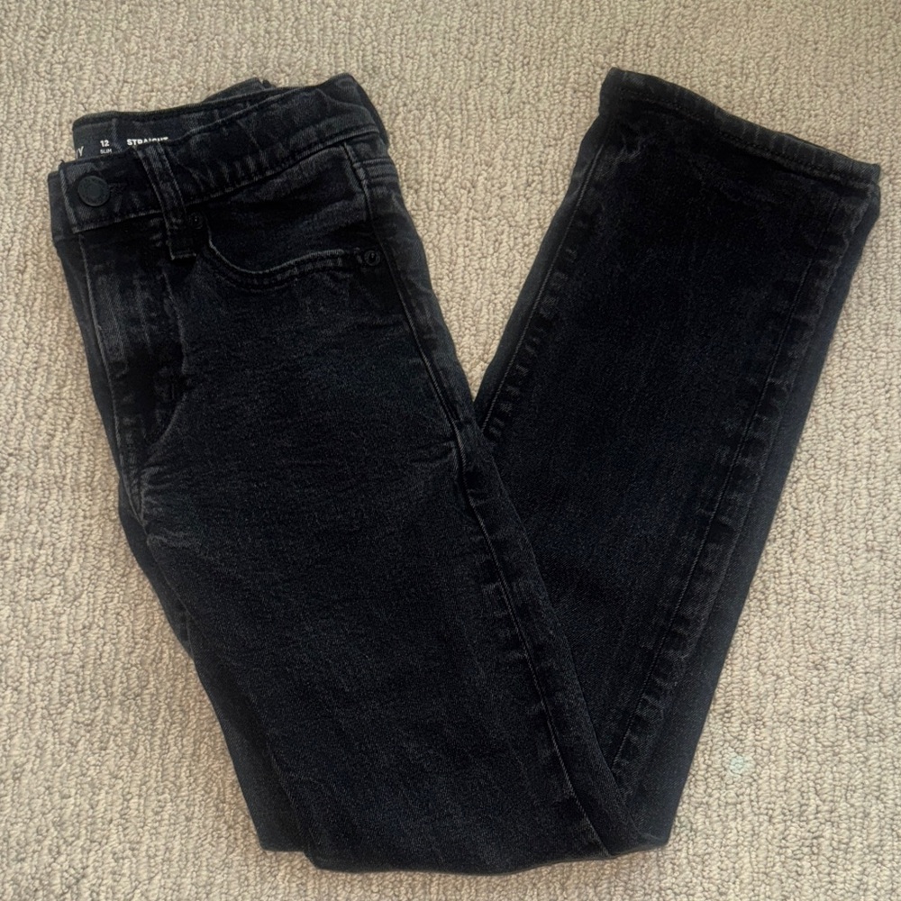 Old Navy Charcoal  Slim Straight Jeans with built in flex in size 12 slim
